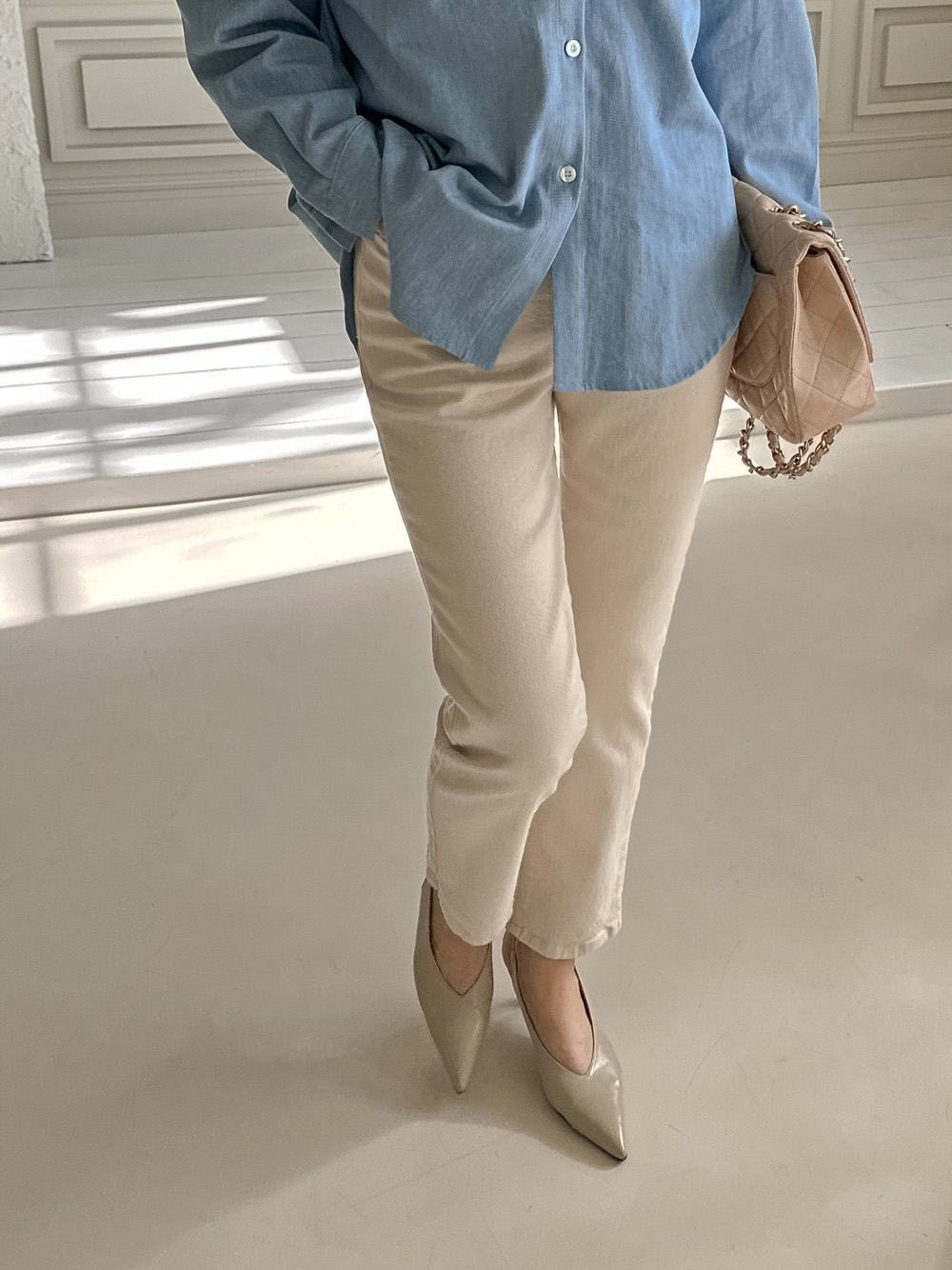 코펜스판 밴딩 일자바지_S,M,L,XL-3color, 매일입는 데일리팬츠-허리밴딩+쫀득스판=꿀조합-#데일리팬츠 #교복팬츠 상세 이미지 48