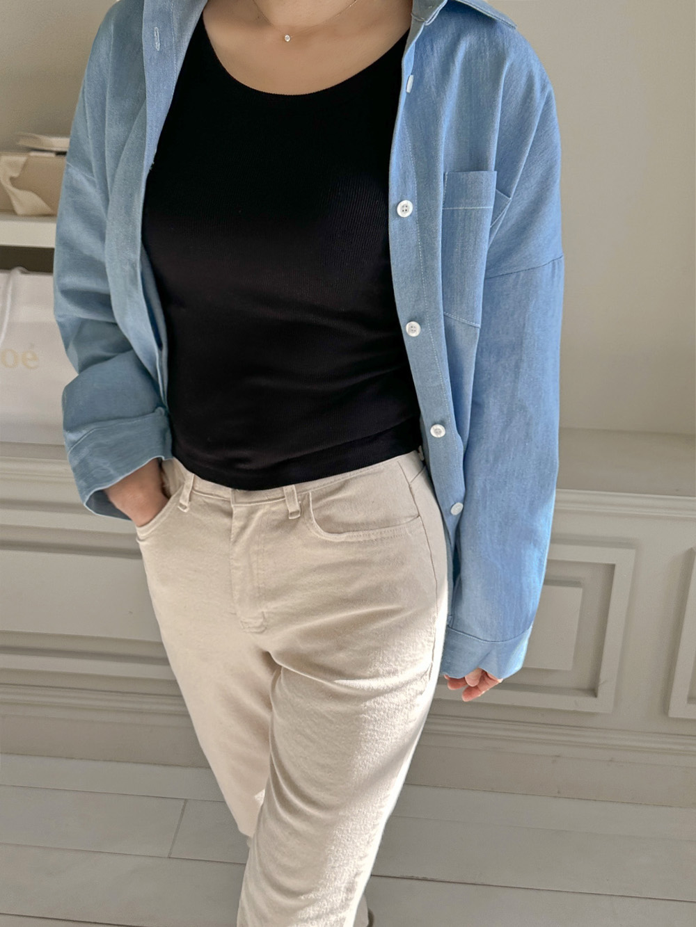 코펜스판 밴딩 일자바지_S,M,L,XL-3color, 매일입는 데일리팬츠-허리밴딩+쫀득스판=꿀조합-#데일리팬츠 #교복팬츠 상세 이미지 34