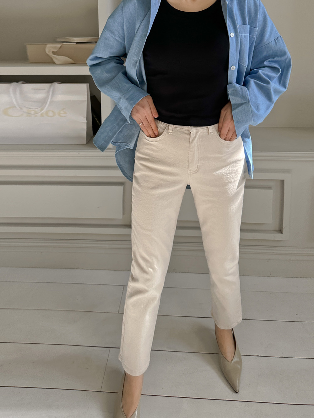 코펜스판 밴딩 일자바지_S,M,L,XL-3color, 매일입는 데일리팬츠-허리밴딩+쫀득스판=꿀조합-#데일리팬츠 #교복팬츠 상세 이미지 35