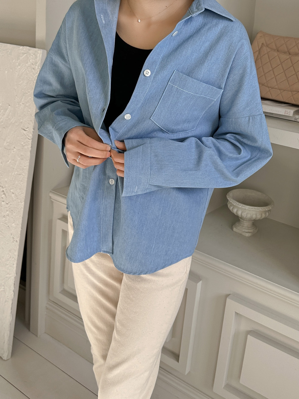코펜스판 밴딩 일자바지_S,M,L,XL-3color, 매일입는 데일리팬츠-허리밴딩+쫀득스판=꿀조합-#데일리팬츠 #교복팬츠 상세 이미지 36