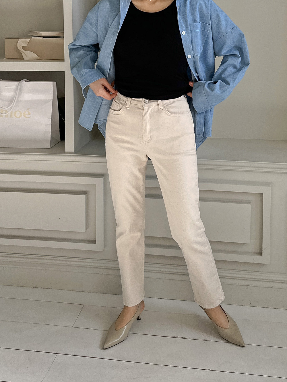 코펜스판 밴딩 일자바지_S,M,L,XL-3color, 매일입는 데일리팬츠-허리밴딩+쫀득스판=꿀조합-#데일리팬츠 #교복팬츠 상세 이미지 37